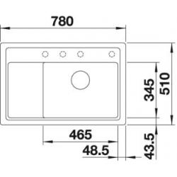 Zlewozmywak Blanco ZENAR XL 6S COMPACT bez korka automatycznego InFino kawowy 521538